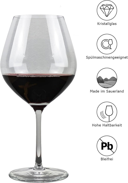 Sauerland GLAS 6Er Set Burgunderglas Paula 750Ml
