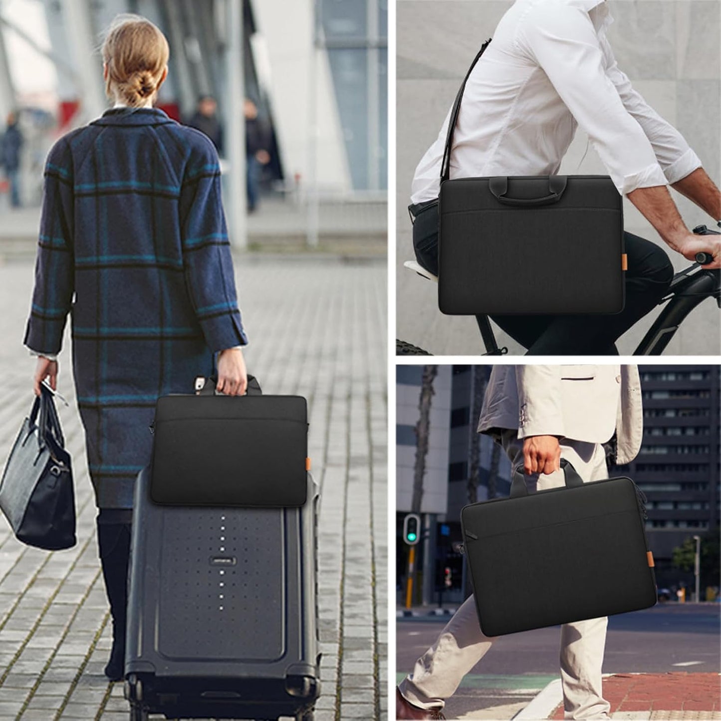 ZYB Laptoptasche 17-17,3 Zoll Laptophülle Laptopaktentasche