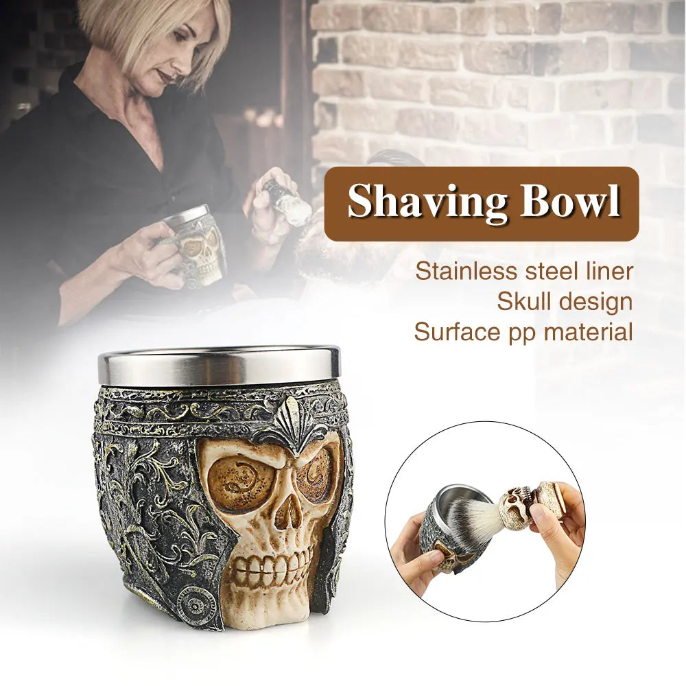 Barbershop shaving brush & shaving foam bowl