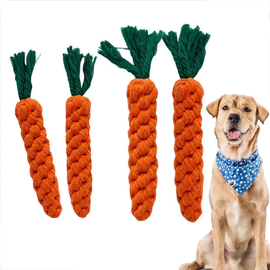 Carrot-shaped chew toy for dogs