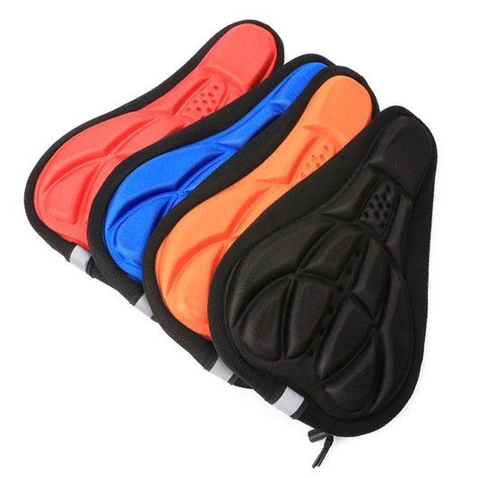 Padded bicycle saddle cover