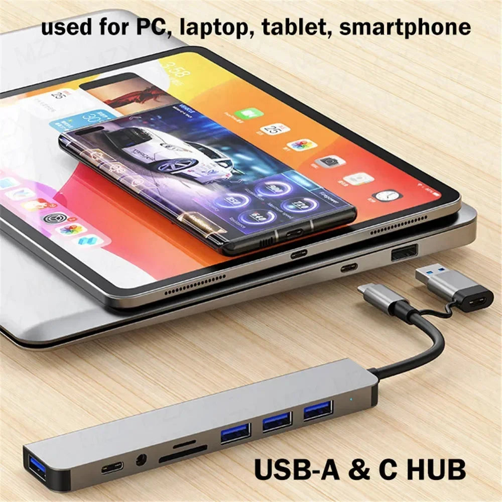8 in 1 USB-C Hub Docking Station