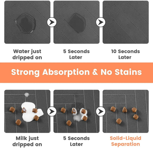 Waterproof feeding mat for dogs & cats (absorbent)