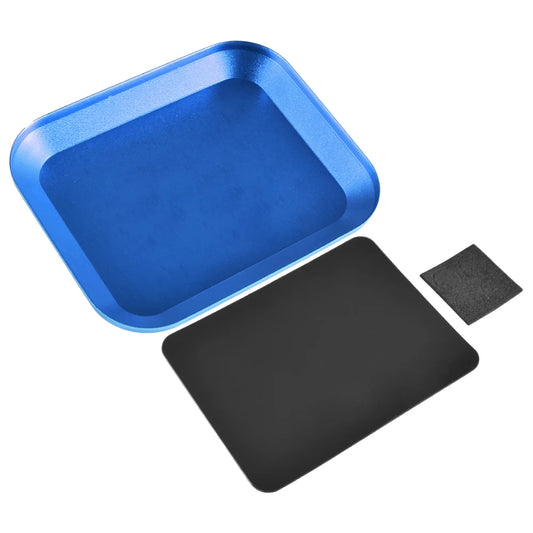 RC screw tray with magnetic aluminum pad