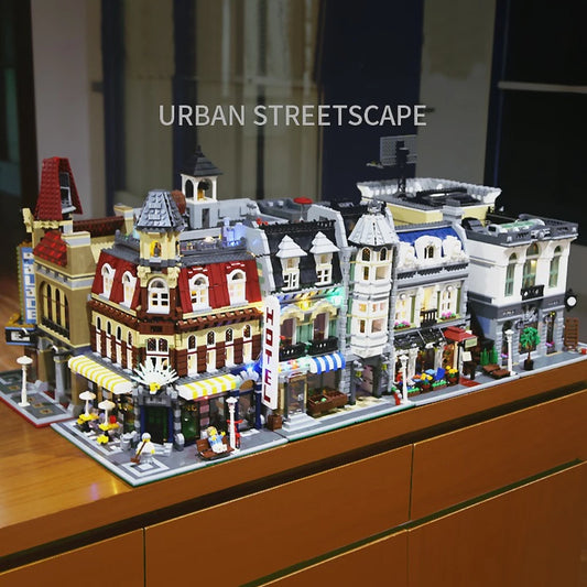 Build Your Dream City with the Street View City Building Blocks – Creative MOC Kits for Bank, Café Corner, Downtown Diner, and More!