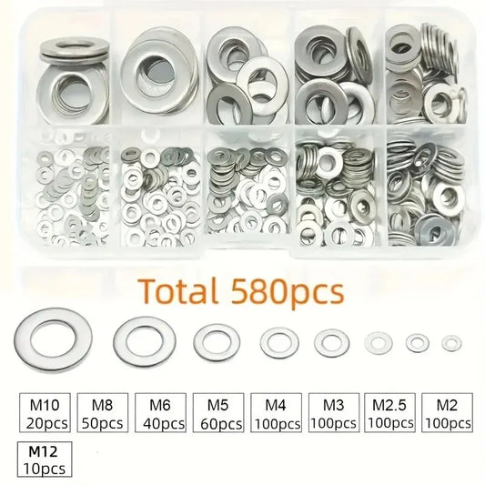Stainless steel washer set (360–580 pieces)
