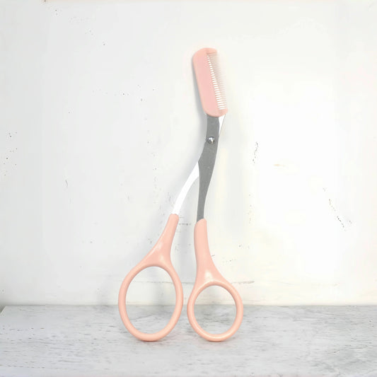 Eyebrow scissors with integrated comb – stainless steel