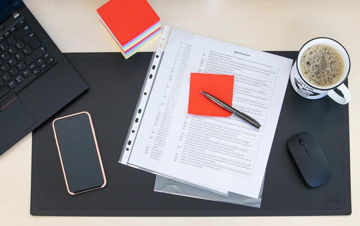 Idena 376002 - 100 Stück Klarsichthüllen A4 Genarbt