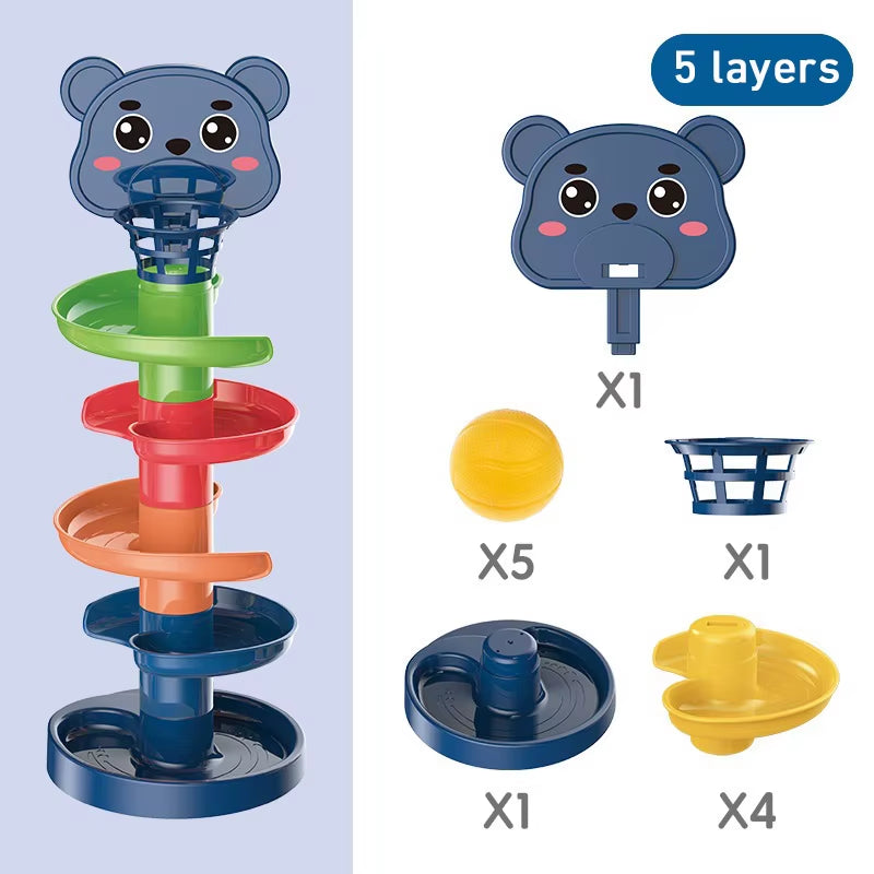 Montessori Spielzeug Baby 0 12 24 36 Monate Track Rolling Ball Push Pop Schiebe Ball Frühen Bildung Spielzeug Für Kinder Kinder Sensorischen