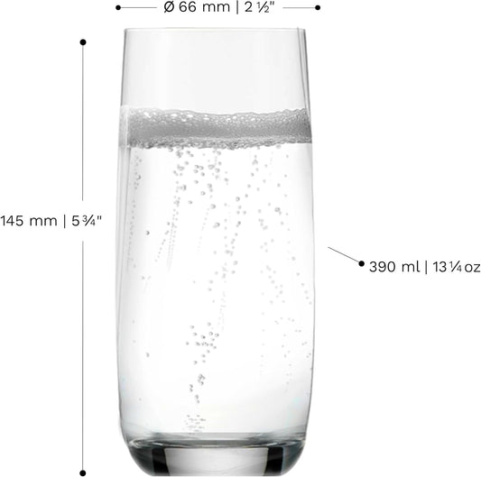 Stölzle Lausitz Longdrinkgläser Weinland 6Er-Set 390 Ml – Elegante Allroundgläser Ideal Für Cocktails, Drinks, Wasser & Säfte – Hochwertige Wassergläser Aus Kristallglas – Spülmaschinen- & Stoßfest