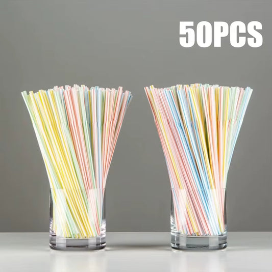 50-1000Pcs Mehrfarbige Trinkhalme Rietjes Milch Tee Bar Party Hochzeit Küche Home Zubehör Getränke Schwarz Stroh Großhandel
