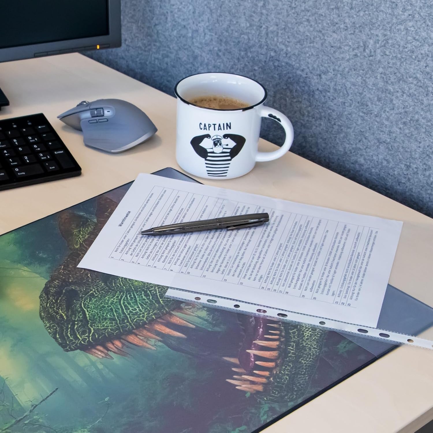 Idena 376002 - 100 Stück Klarsichthüllen A4 Genarbt