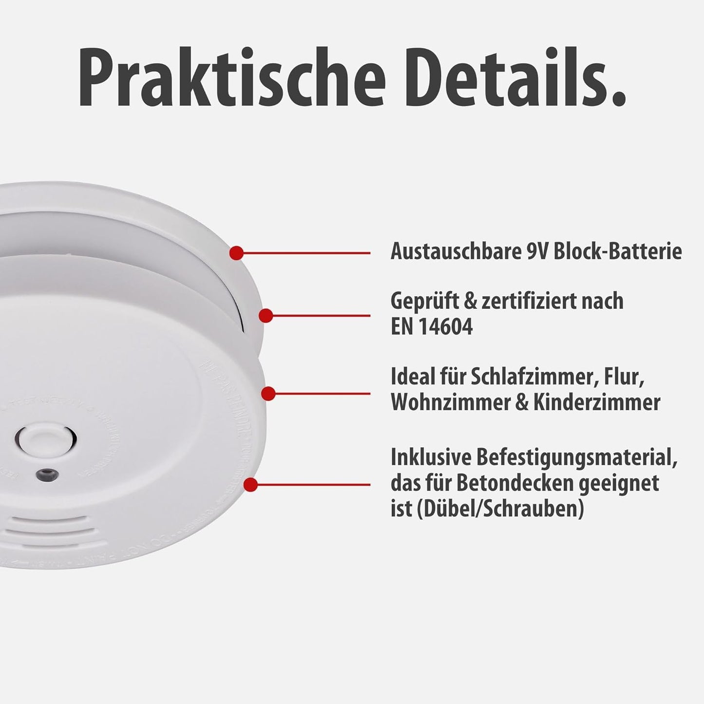 Brennenstuhl Rauchmelder RM C 9010 Mit Austauschbarer Batterie Weiß