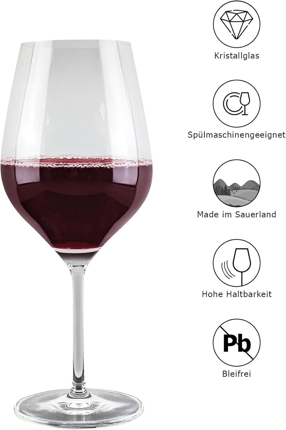 Sauerland GLAS 6Er Set Weinglas Chantal 600Ml