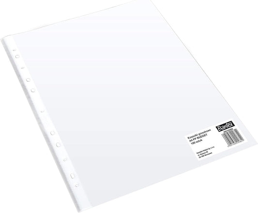 Prospekthüllen A4, 100 Stück, Transparent,  Budget, 400105682