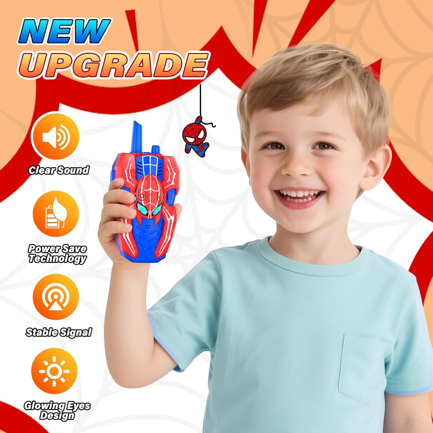 Walkie Talkie Kinder,  Spinne Walky Talky Spielzeug Für 3 4 5 6 7 8 Jahre Junge, 3-10 Jahre Junge Mädchen Walky Talky Spielzeug Für Draußen Geschenkideen Gartenspielzeug Funkgerät