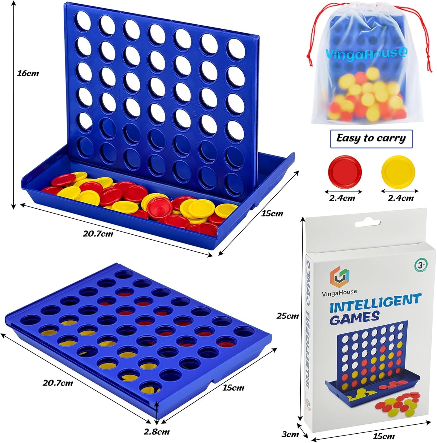 Vingahouse 4 in Einer Reihe Spiel, Strategiespiel Für 2 Spieler