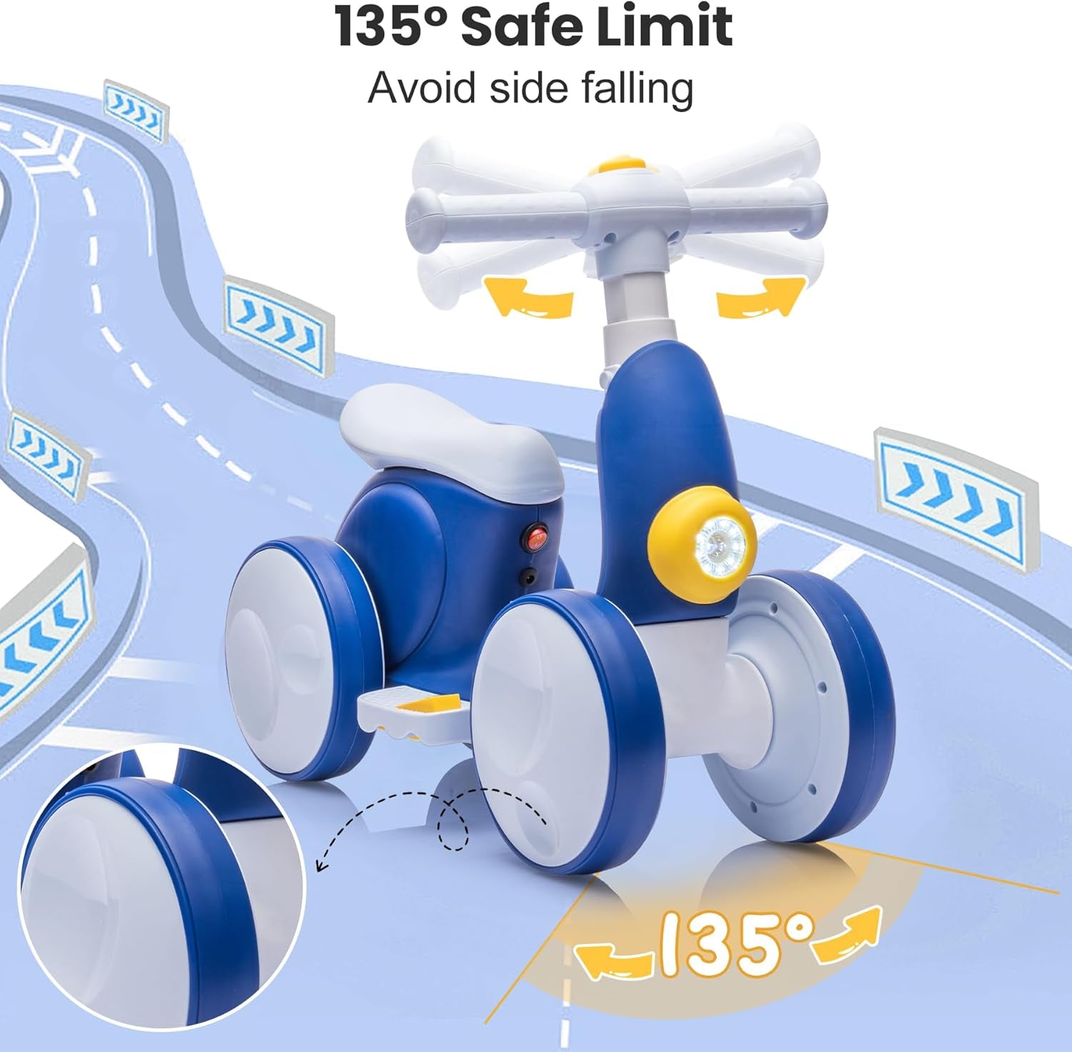 Laufrad Elektrisch 6V Ab 1-4 Jahre Mit Seifenblasenmaschine Für Jungen Mädchen