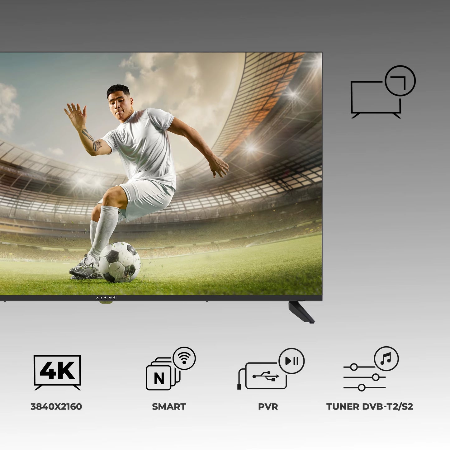 Led-Fernseher Kiano Elegance TV 50" 4K UHD Smart TV Wifi Miracast PVR