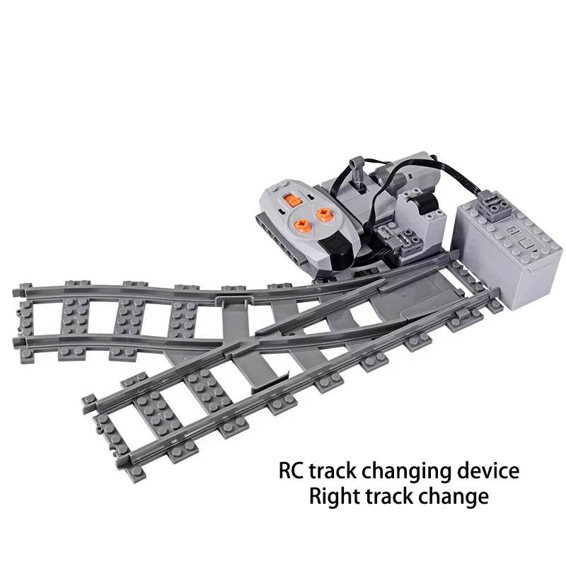 MOC Railroad Bridge Train Track Combination Scene Building Blocks DIY Cross Track Bricks Toys Rail Car Compatible with LEGO