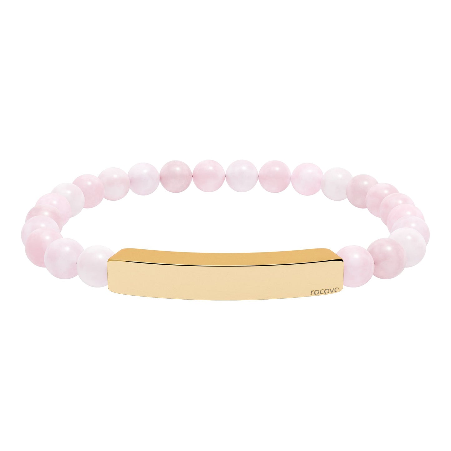 Steinarmband mit gravierbarer Edelstahl Bar