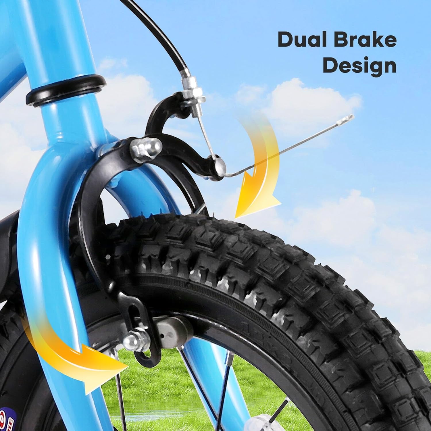 Kinderfahrrad 14 Zoll, Fahrrad Für Jungen Und Mädchen Mit Stützrädern