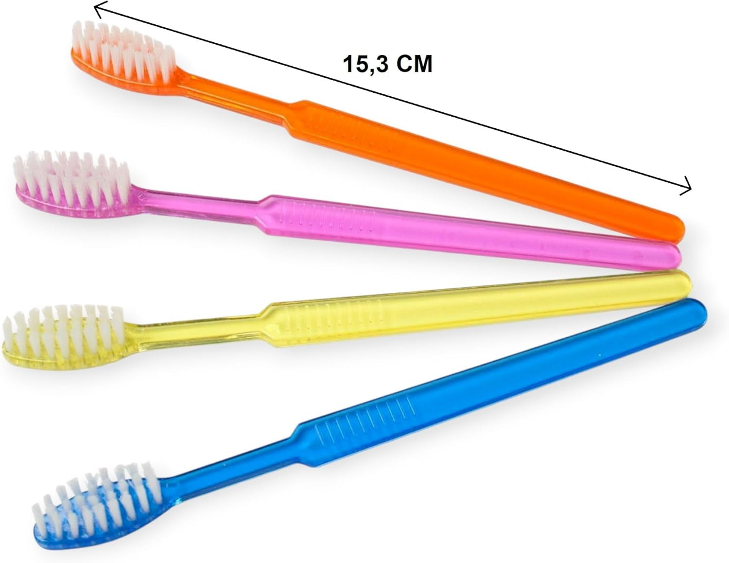 DE Healthcare Products – Einmalzahnbürsten Mit Zahnpasta (100 Stück), Einzeln Hygienisch Verpackt, 4 Untersch. Farben (4X 25 Stück)