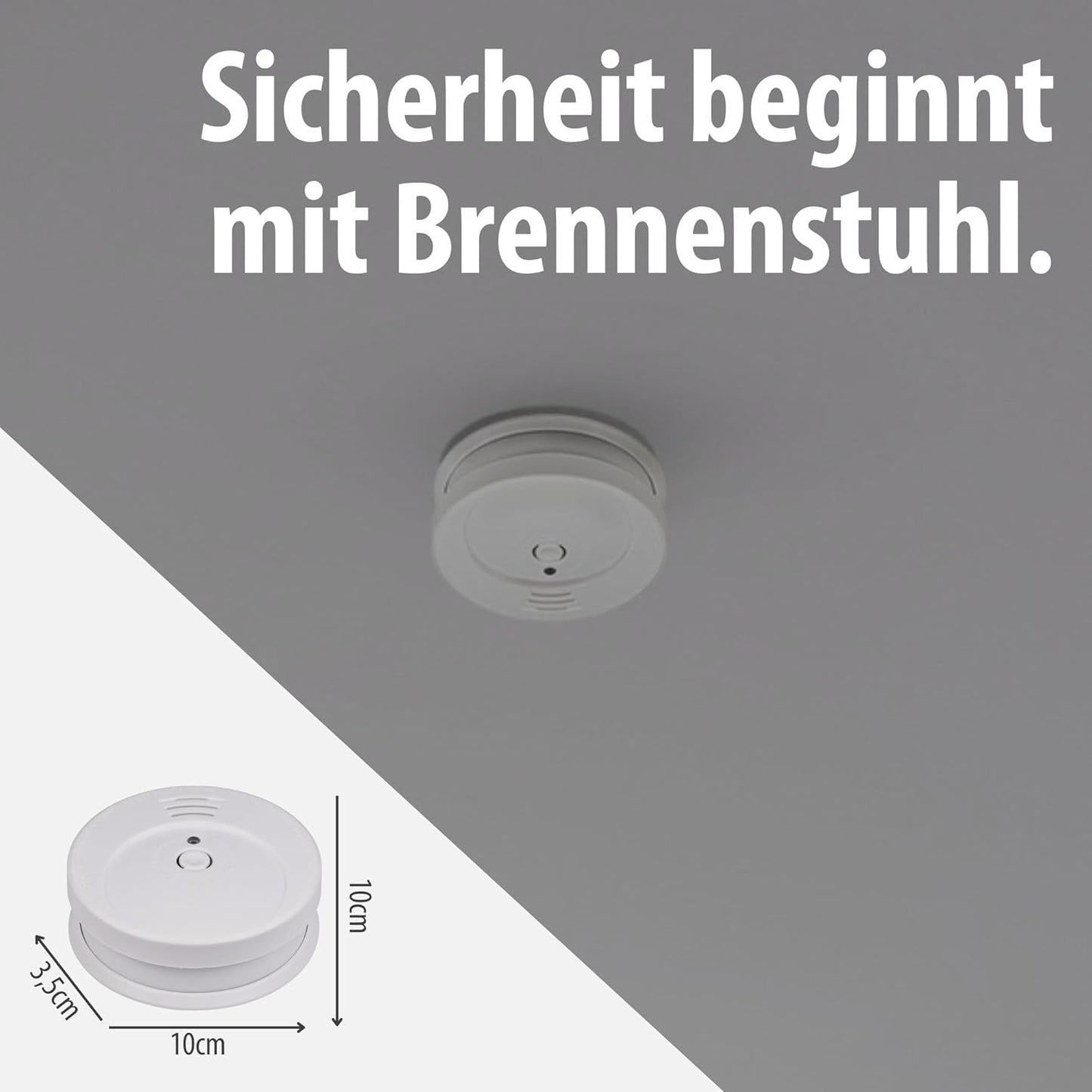 Brennenstuhl Rauchmelder RM C 9010 Mit Austauschbarer Batterie Weiß