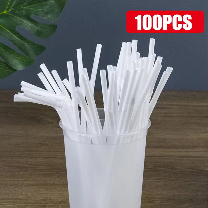 50-1000Pcs Mehrfarbige Trinkhalme Rietjes Milch Tee Bar Party Hochzeit Küche Home Zubehör Getränke Schwarz Stroh Großhandel