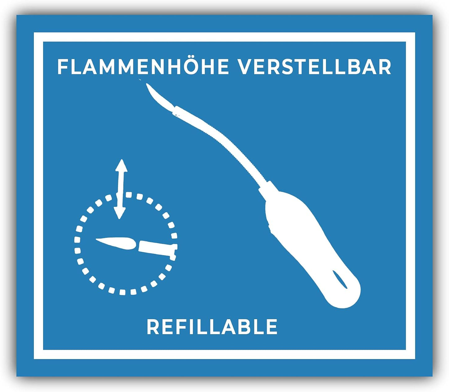 6 X Stabfeuerzeug XXL FLEXIBEL 28,5 Cm Feuerzeug BBQ Kamin + 1 Gratis Feuerzeug