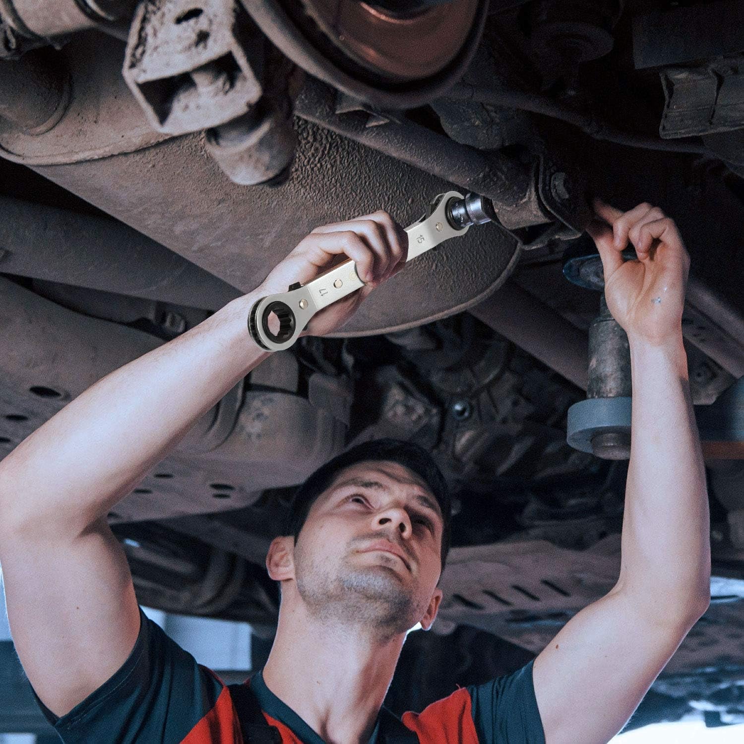 Umschaltknarre Mit Doppelring, 6 Mm - 21 Mm, Mit Tragetasche, 5 Stück