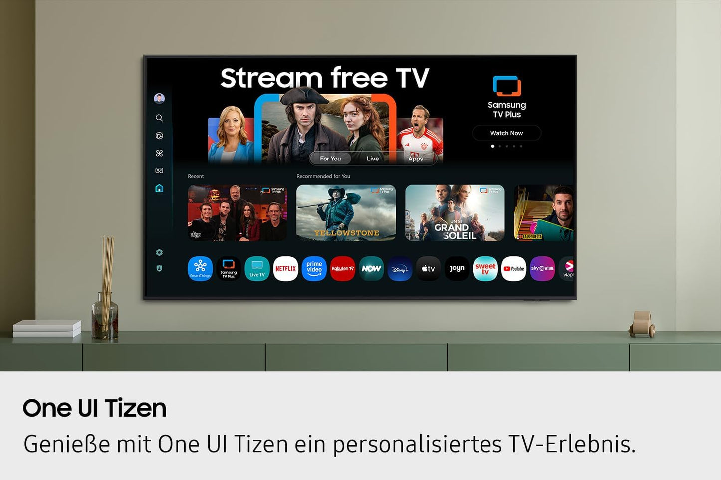 Samsung Crystal UHD 4K U7099F 50 Zoll (125 Cm) LED Fernseher, Crystal Prozessor 4K, Metalstream Design, Smartthings, Knox Security, Gaming Hub, AI Upscaling, Kostenlose Inhalte, Smart AI TV