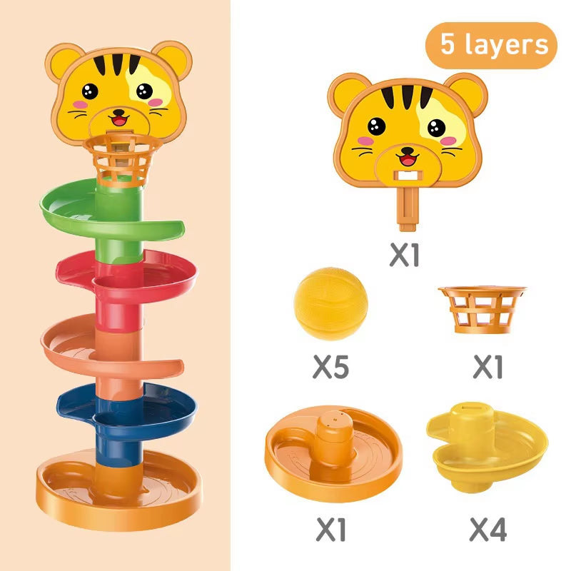 Montessori Spielzeug Baby 0 12 24 36 Monate Track Rolling Ball Push Pop Schiebe Ball Frühen Bildung Spielzeug Für Kinder Kinder Sensorischen