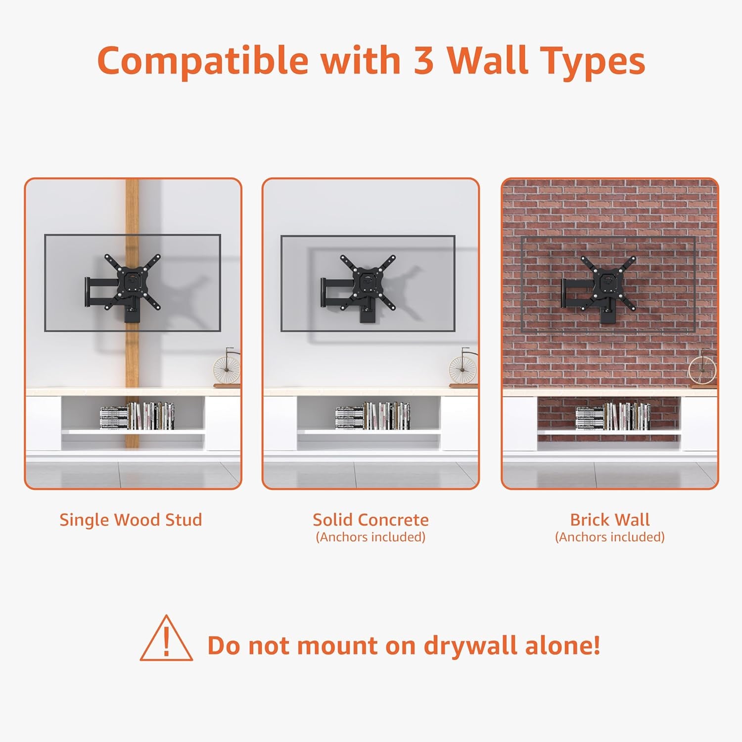 Tv-Wandhalterung Mit Voller Bewegung, Für 30.5 - 101.6 Cm Fernseher