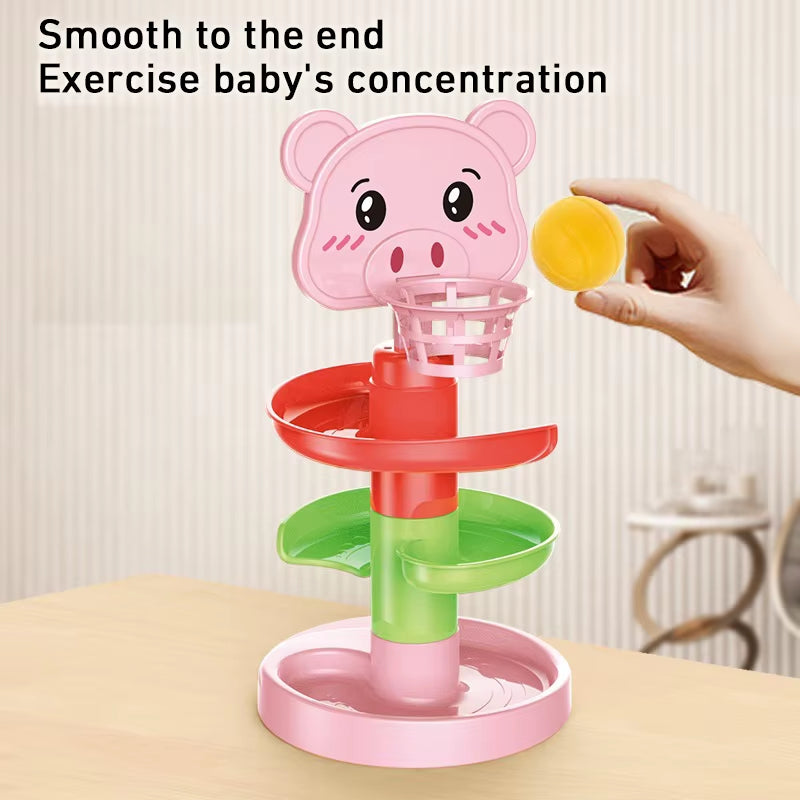 Montessori Spielzeug Baby 0 12 24 36 Monate Track Rolling Ball Push Pop Schiebe Ball Frühen Bildung Spielzeug Für Kinder Kinder Sensorischen