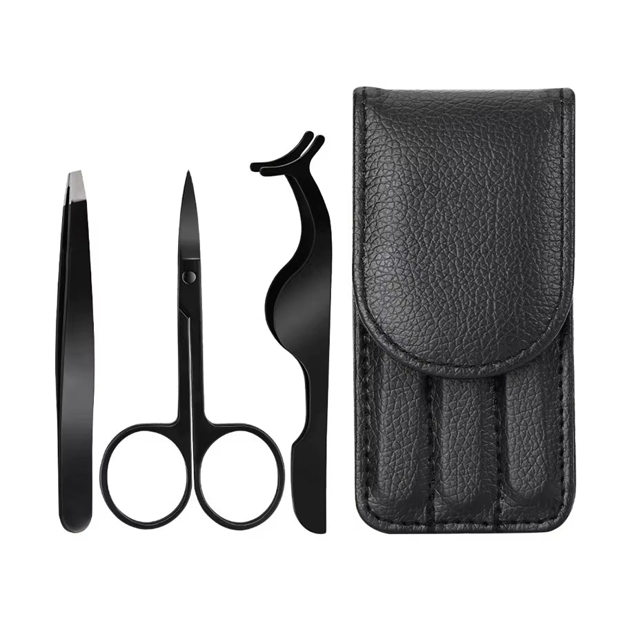 Pinzetten Set 3–4 teilig – Premium Edelstahl Augenbrauen-Pinzetten mit Präzisions-Spitze für Gesichts- und Körperhaarentfernung