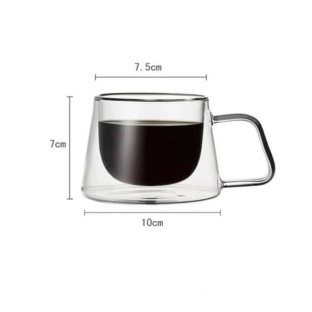 Transparentes hitzebeständiges Kaffeeglas aus Borosilikatglas – 200 ml