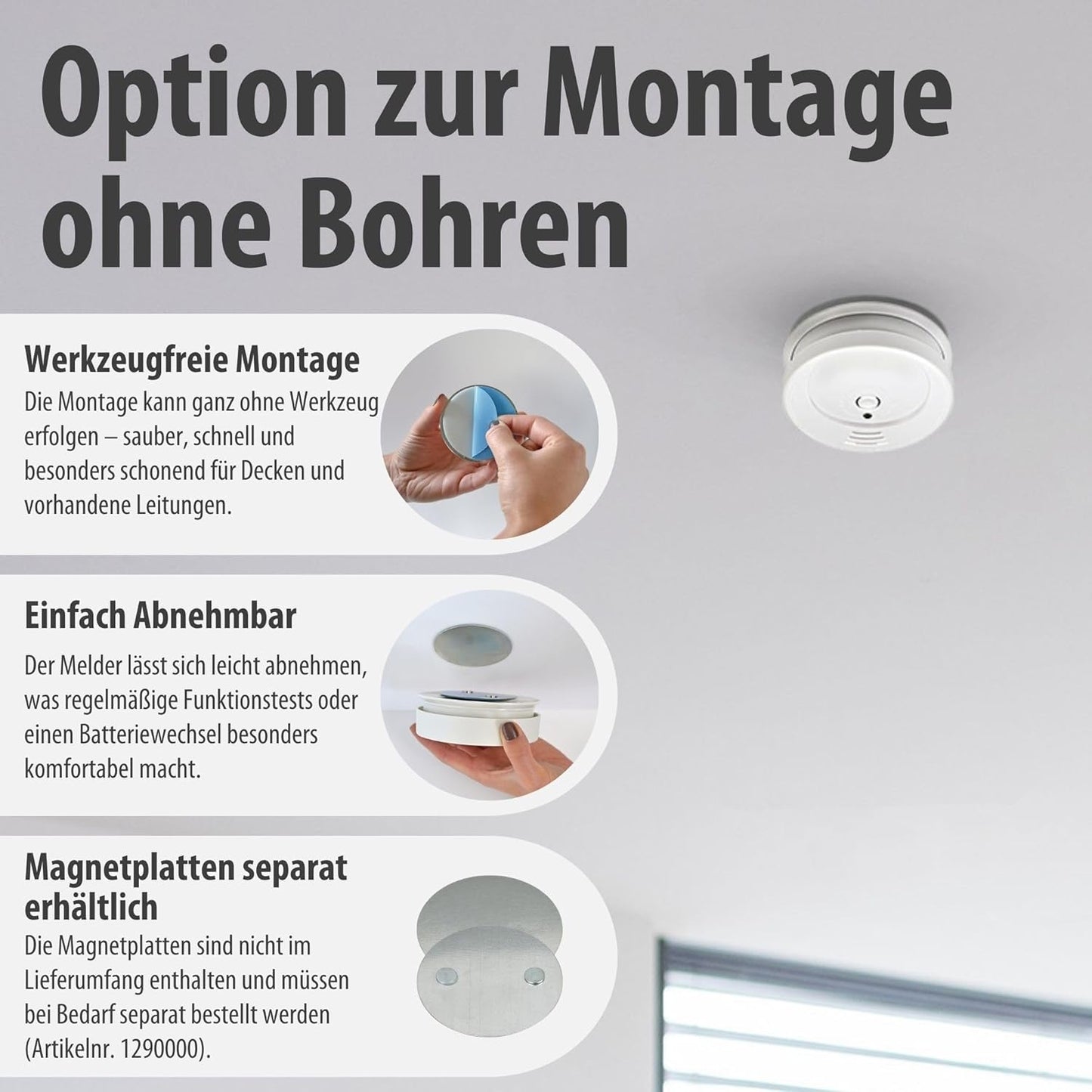 Brennenstuhl Rauchmelder RM C 9010 Mit Austauschbarer Batterie Weiß