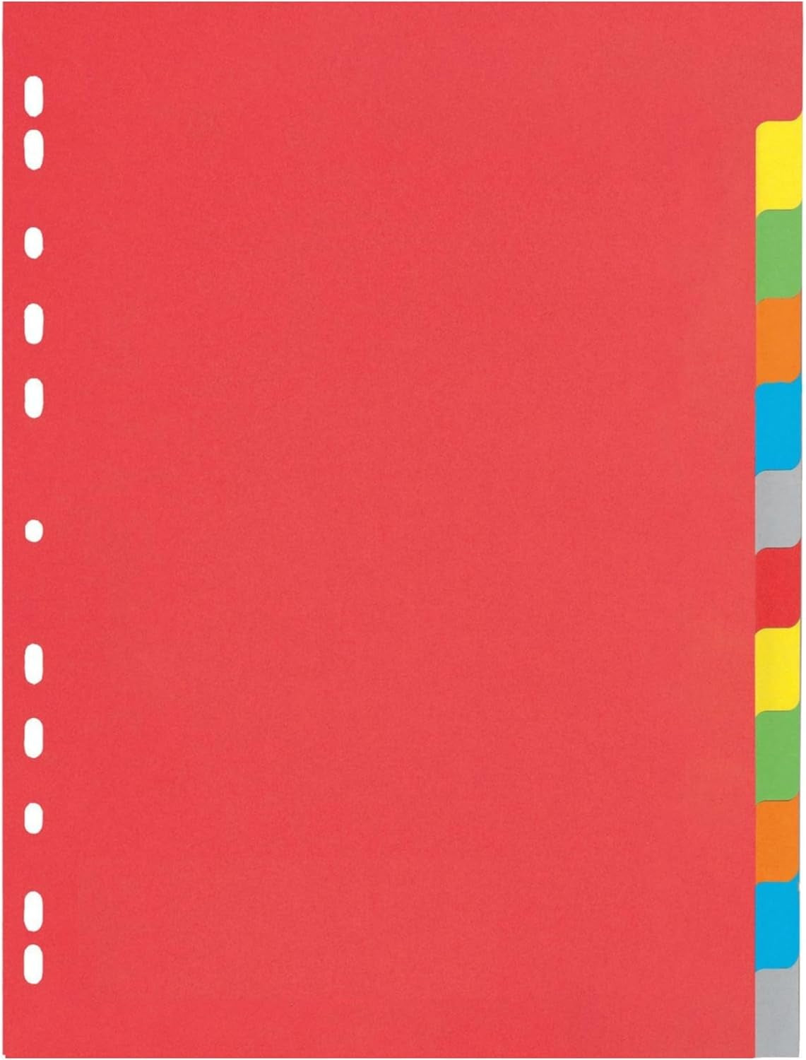 Karton-Register, 12-Teilig, Bunt, DIN A4, Ordnerregister Aus Karton, Register Für Ordner, Strapazierfähige Trennblätter Mit 6-Farbigem Verlauf