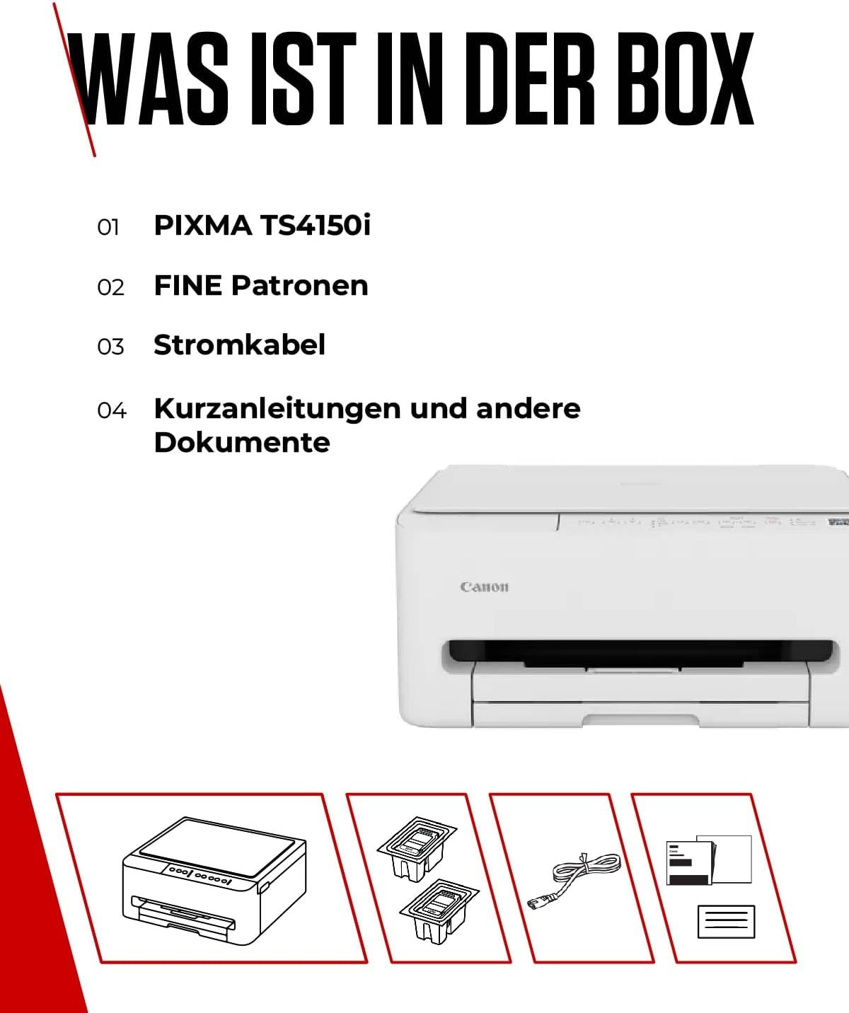 Canon PIXMA TS4150I -Wlan-Multifunktionsdrucker Mit Papierkassette