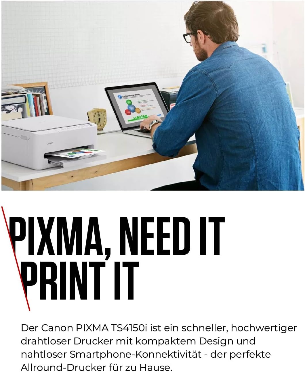 Canon PIXMA TS4150I -Wlan-Multifunktionsdrucker Mit Papierkassette
