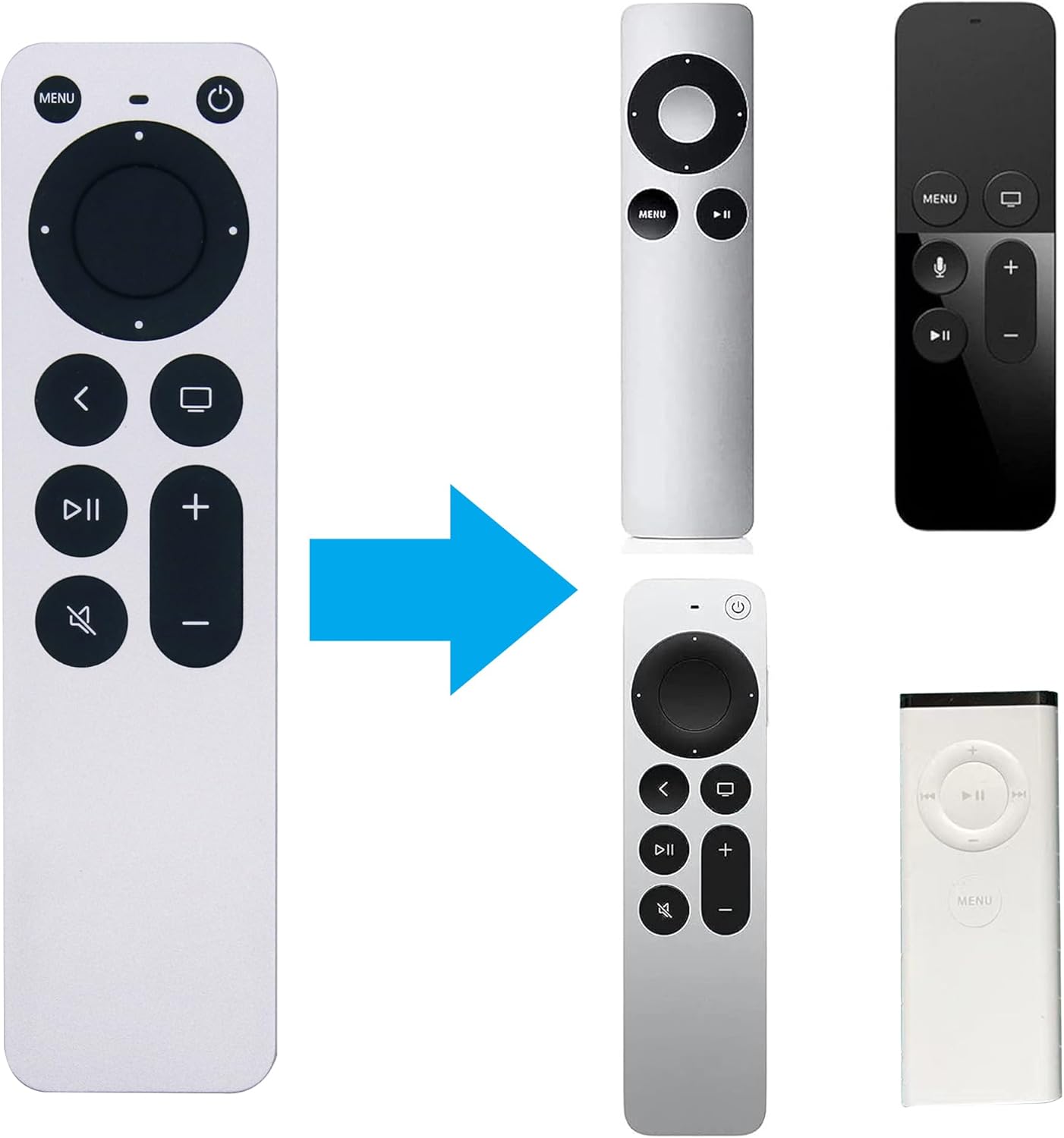 Neue Ersatzfernbedienung Für Apple TV, Apple TV Fernbedienung Kompatibel Mit Apple 1, 2, 3, 4, 5 Generation Und Apple TV 4K
