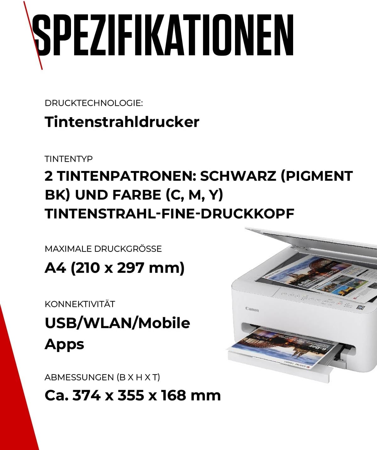 Canon PIXMA TS4150I -Wlan-Multifunktionsdrucker Mit Papierkassette