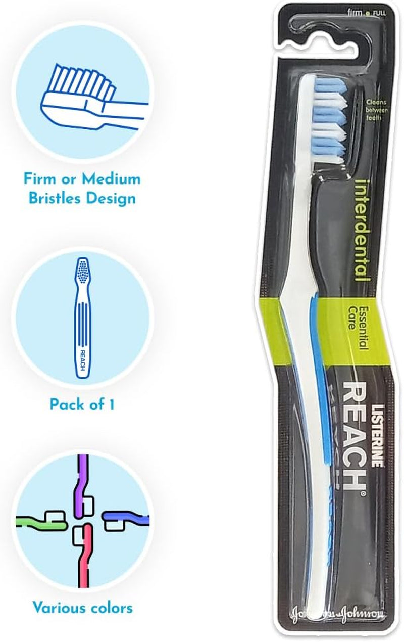 Essential Care Interdentalzahnbürste – 8Er Pack | Mittelharte Zahnbürsten Mit Vollkopf, Ergonomischer Griff, Für Die Tägliche Zahnschmelzpflege