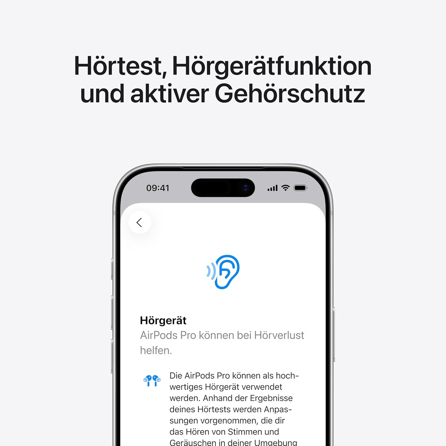 Apple AirPods Pro 3 Kabellose In‑Ear Kopfhörer, Aktive Geräuschunterdrückung, Herzfrequenzmessung, Hörgerätefunktion, Bluetooth Kopfhörer, 3D Audio, Hi‑Fi Sound, Laden über USB‑C