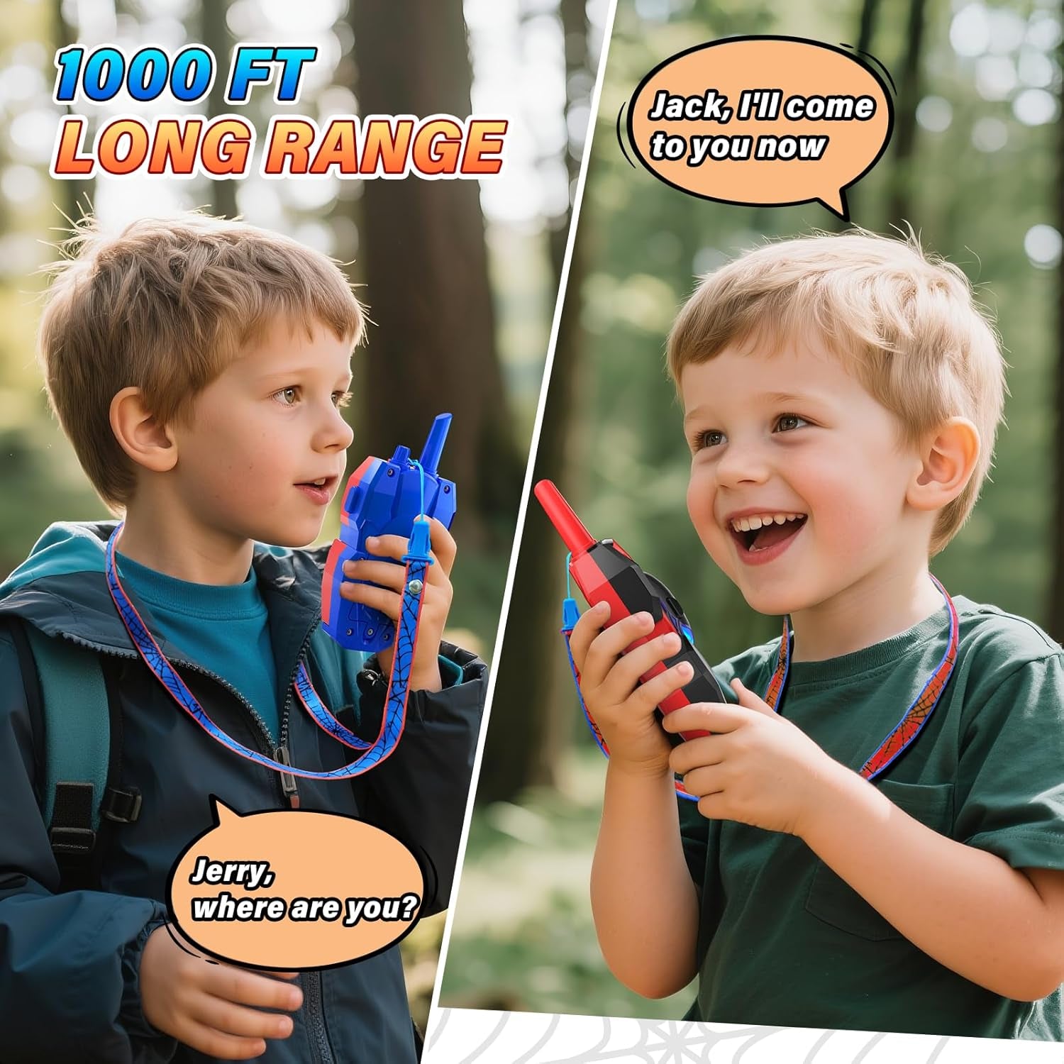 Walkie Talkie Kinder,  Spinne Walky Talky Spielzeug Für 3 4 5 6 7 8 Jahre Junge, 3-10 Jahre Junge Mädchen Walky Talky Spielzeug Für Draußen Geschenkideen Gartenspielzeug Funkgerät