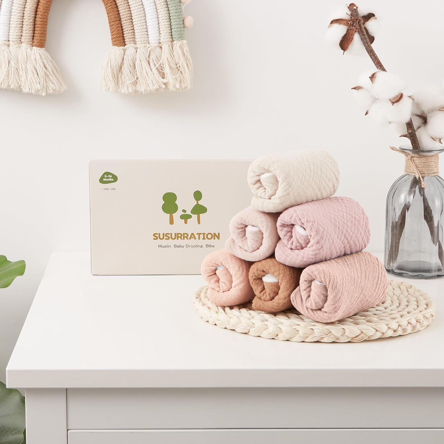 Susurration Lätzchen Baby Dreieckstuch Baby Musselin Halstuch Baby Für Junge Und Mädchen,Sabberlätzchen Baby Verstellbare