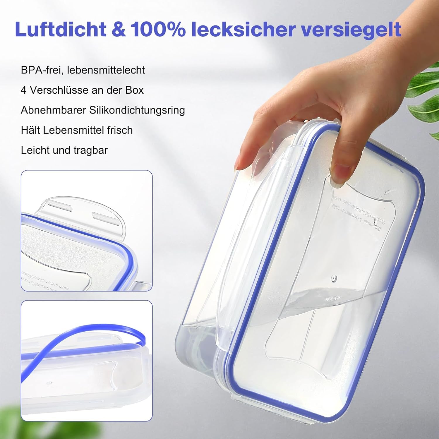 YASHE 32Er Frischhaltedosen Mit Deckel, Luftdichte Aufbewahrungsbox, Bpa-Frei Kunststoff Aufbewahrungsbehälter Für Küche, Vorratsdosen Set Mit Etiketten