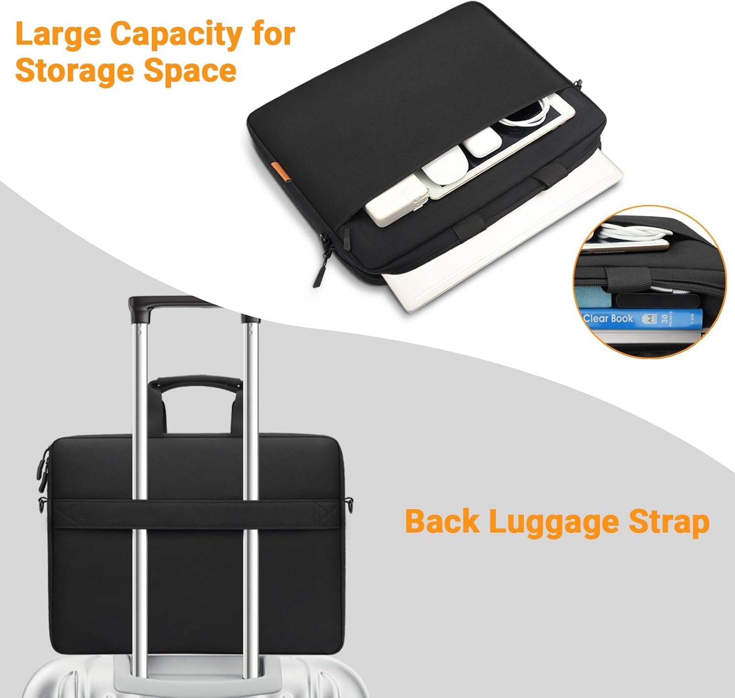 ZYB Laptoptasche 17-17,3 Zoll Laptophülle Laptopaktentasche