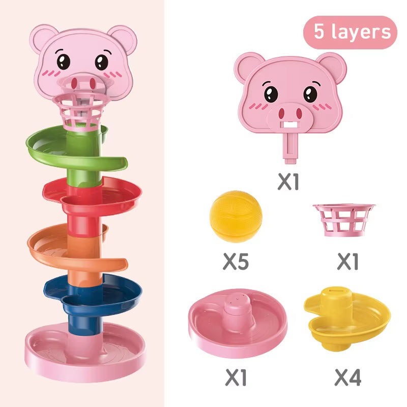 Montessori Spielzeug Baby 0 12 24 36 Monate Track Rolling Ball Push Pop Schiebe Ball Frühen Bildung Spielzeug Für Kinder Kinder Sensorischen